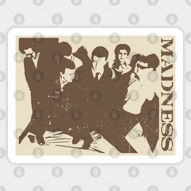 Madness - Silhouette Retro Dark Brown Magnet by Skate Merch